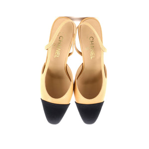 Women’s Cap Toe Slingback Pumps Leather