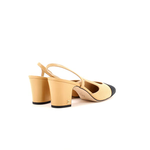 Women’s Cap Toe Slingback Pumps Leather