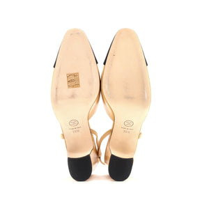 Women’s Cap Toe Slingback Pumps Leather