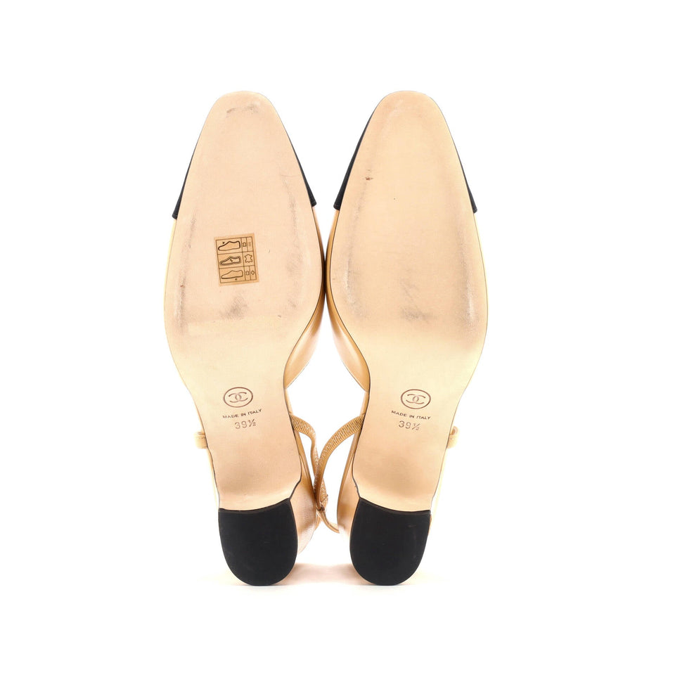 Women’s Cap Toe Slingback Pumps Leather