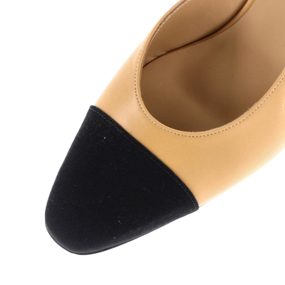 Women’s Cap Toe Slingback Pumps Leather