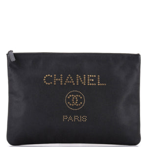 Deauville Pouch Studded Caviar Large