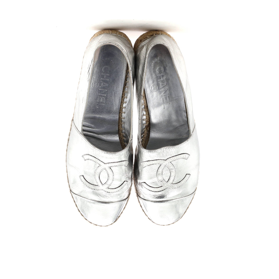 Women's CC Cap Toe Espadrilles Leather