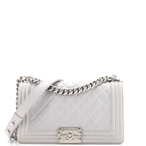 Boy Flap Bag Quilted Calfskin Old Medium