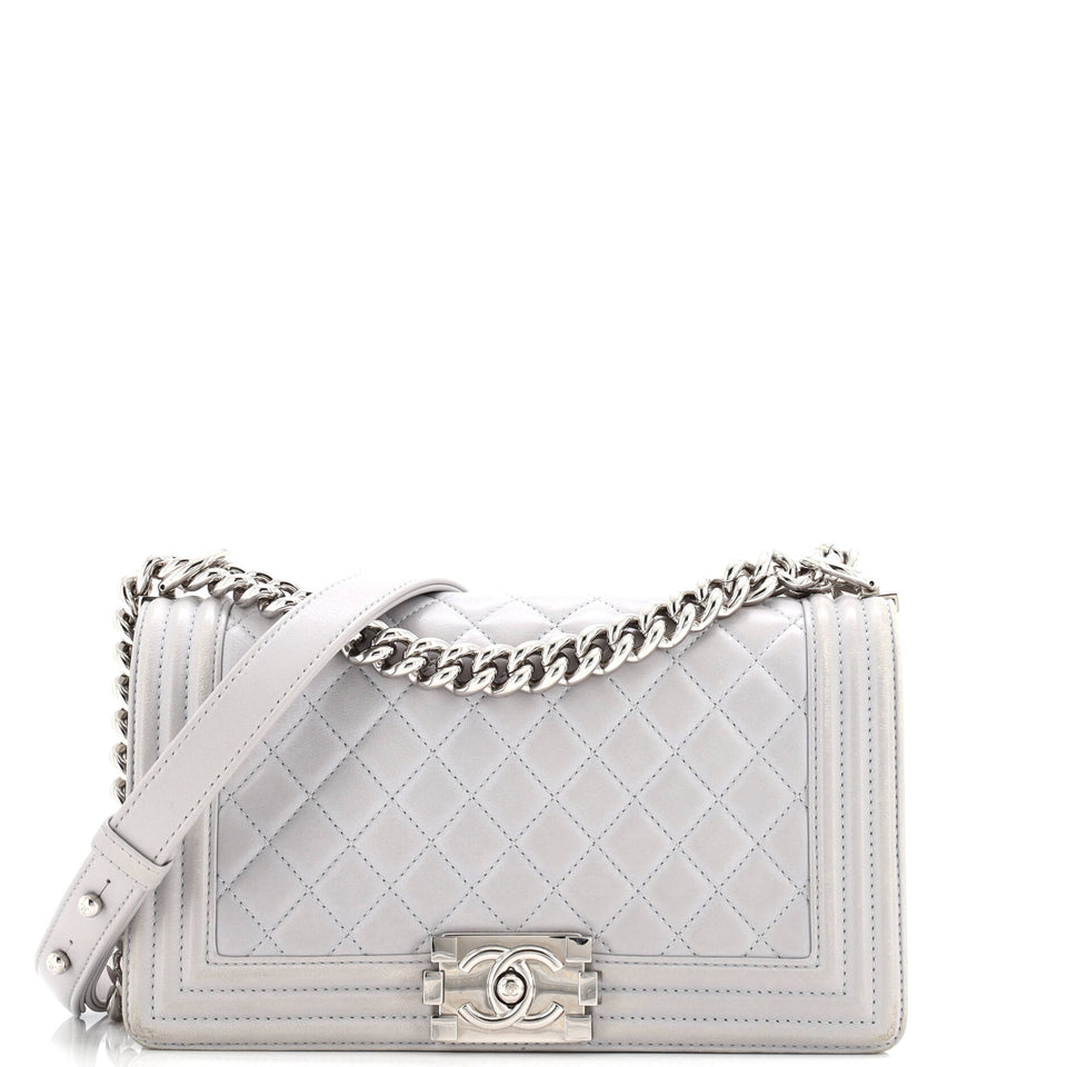 Boy Flap Bag Quilted Calfskin Old Medium