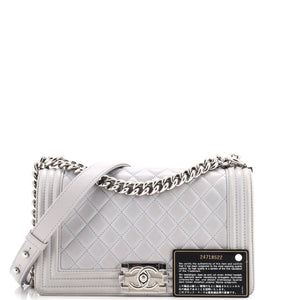 Boy Flap Bag Quilted Calfskin Old Medium