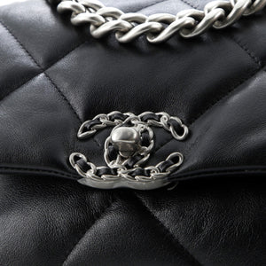 19 Flap Bag Quilted Leather Medium
