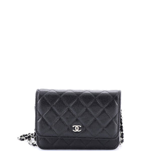 Wallet on Chain Quilted Caviar Mini