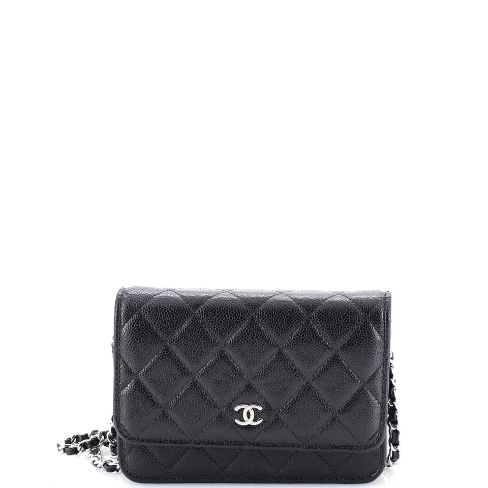 Wallet on Chain Quilted Caviar Mini