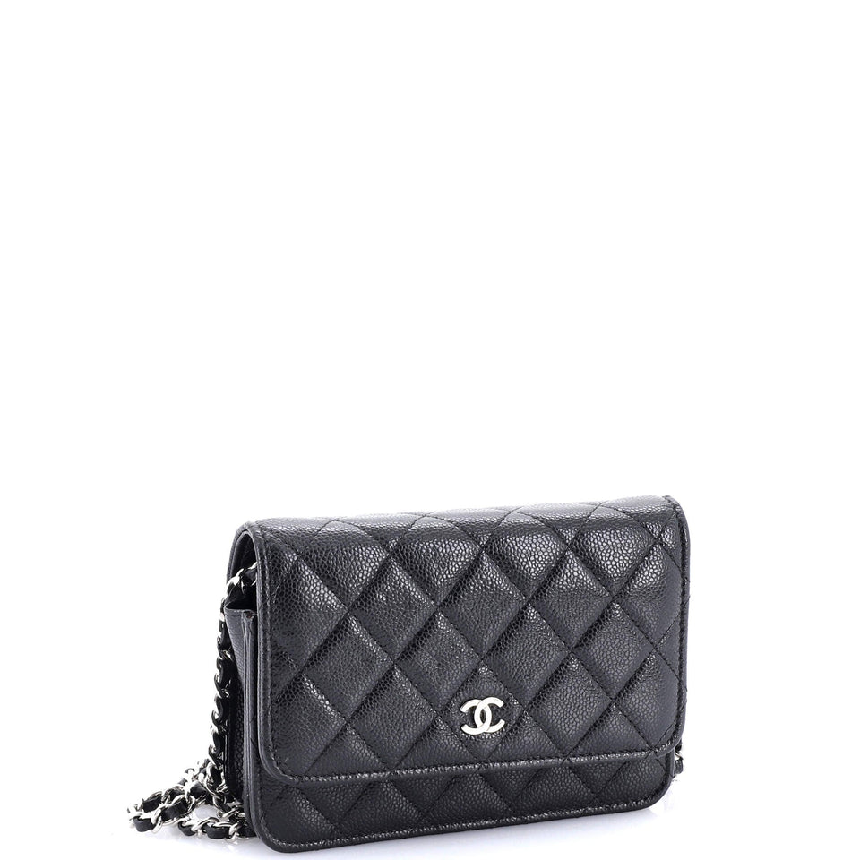 Wallet on Chain Quilted Caviar Mini