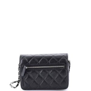 Wallet on Chain Quilted Caviar Mini