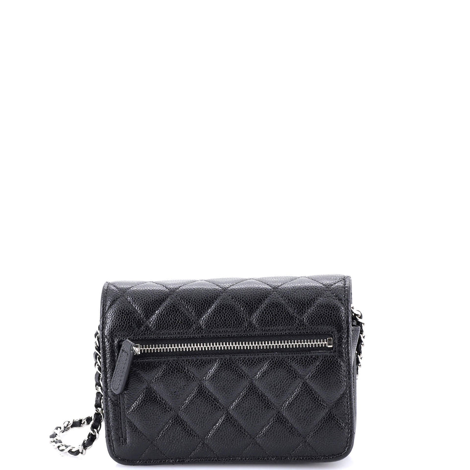 Wallet on Chain Quilted Caviar Mini