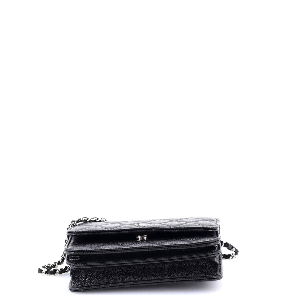 Wallet on Chain Quilted Caviar Mini