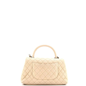 Coco Top Handle Bag Quilted Caviar Small