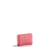 CC Zip Coin Purse Chevron Caviar Small