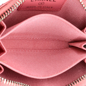 CC Zip Coin Purse Chevron Caviar Small