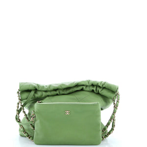 22 Chain Hobo Quilted Caviar Small