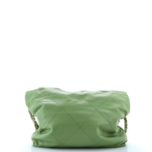 22 Chain Hobo Quilted Caviar Small