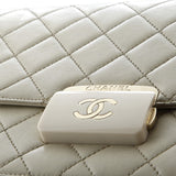 Beauty Lock Flap Bag Quilted Sheepskin Large