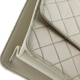 Beauty Lock Flap Bag Quilted Sheepskin Large