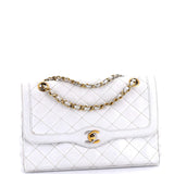 Vintage Two Tone CC Flap Bag Quilted Lambskin Medium