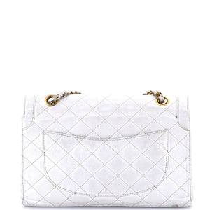 Vintage Two Tone CC Flap Bag Quilted Lambskin Medium