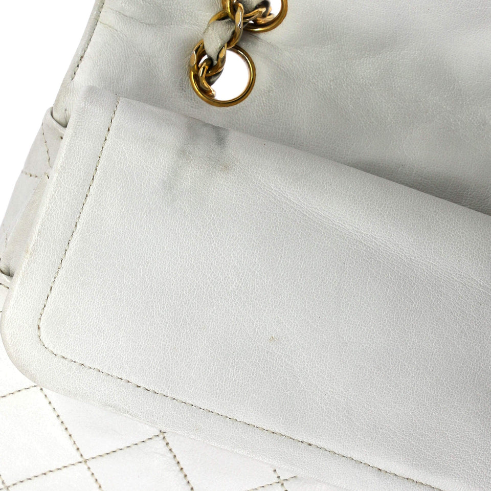 Vintage Two Tone CC Flap Bag Quilted Lambskin Medium