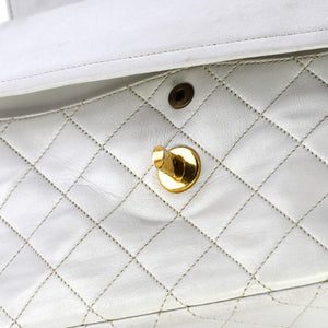 Vintage Two Tone CC Flap Bag Quilted Lambskin Medium