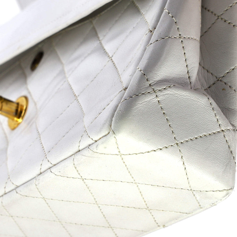 Vintage Two Tone CC Flap Bag Quilted Lambskin Medium