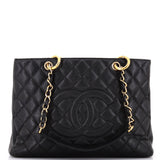 Grand Shopping Tote Quilted Caviar