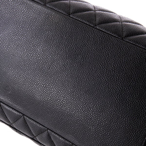 Grand Shopping Tote Quilted Caviar