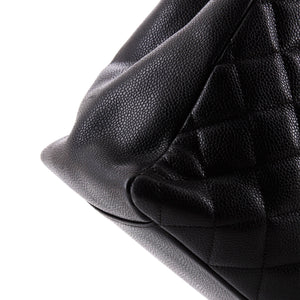 Grand Shopping Tote Quilted Caviar