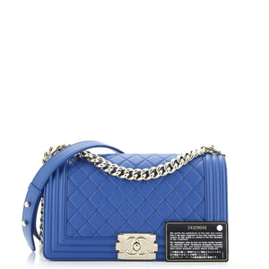 Boy Flap Bag Quilted Calfskin Old Medium