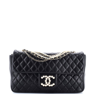 Westminster Pearl Chain Flap Bag Quilted Lambskin Medium