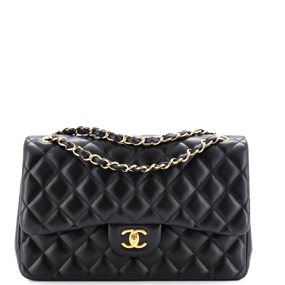 Classic Double Flap Bag Quilted Lambskin Jumbo