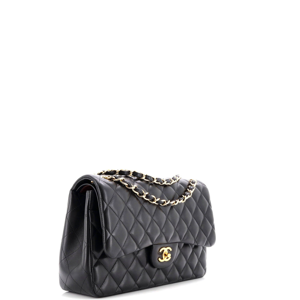 Classic Double Flap Bag Quilted Lambskin Jumbo