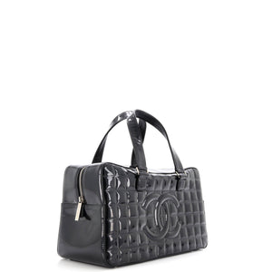 Chocolate Bar CC Bowler Bag Quilted Patent Large