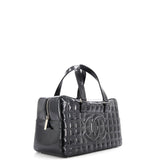 Chocolate Bar CC Bowler Bag Quilted Patent Large