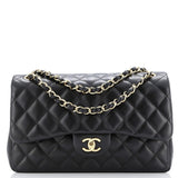 Classic Double Flap Bag Quilted Lambskin Jumbo