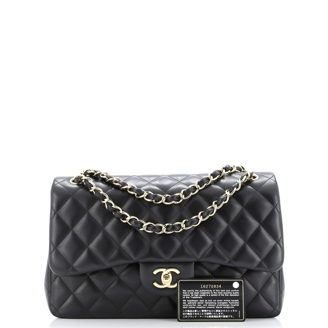 Classic Double Flap Bag Quilted Lambskin Jumbo