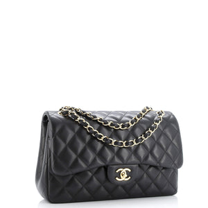 Classic Double Flap Bag Quilted Lambskin Jumbo