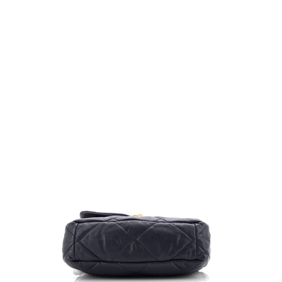 19 Flap Bag Quilted Leather Large