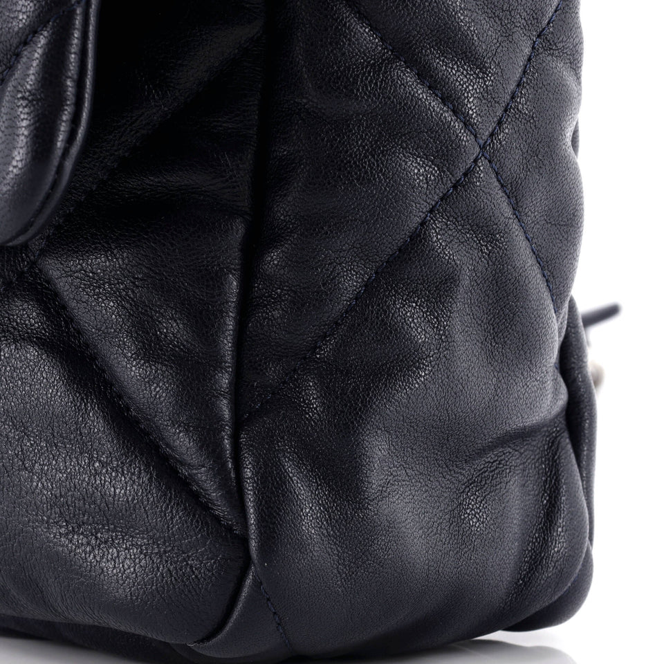 19 Flap Bag Quilted Leather Large