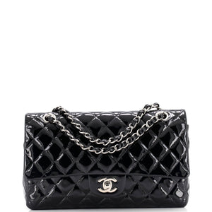 Classic Double Flap Bag Quilted Patent Medium