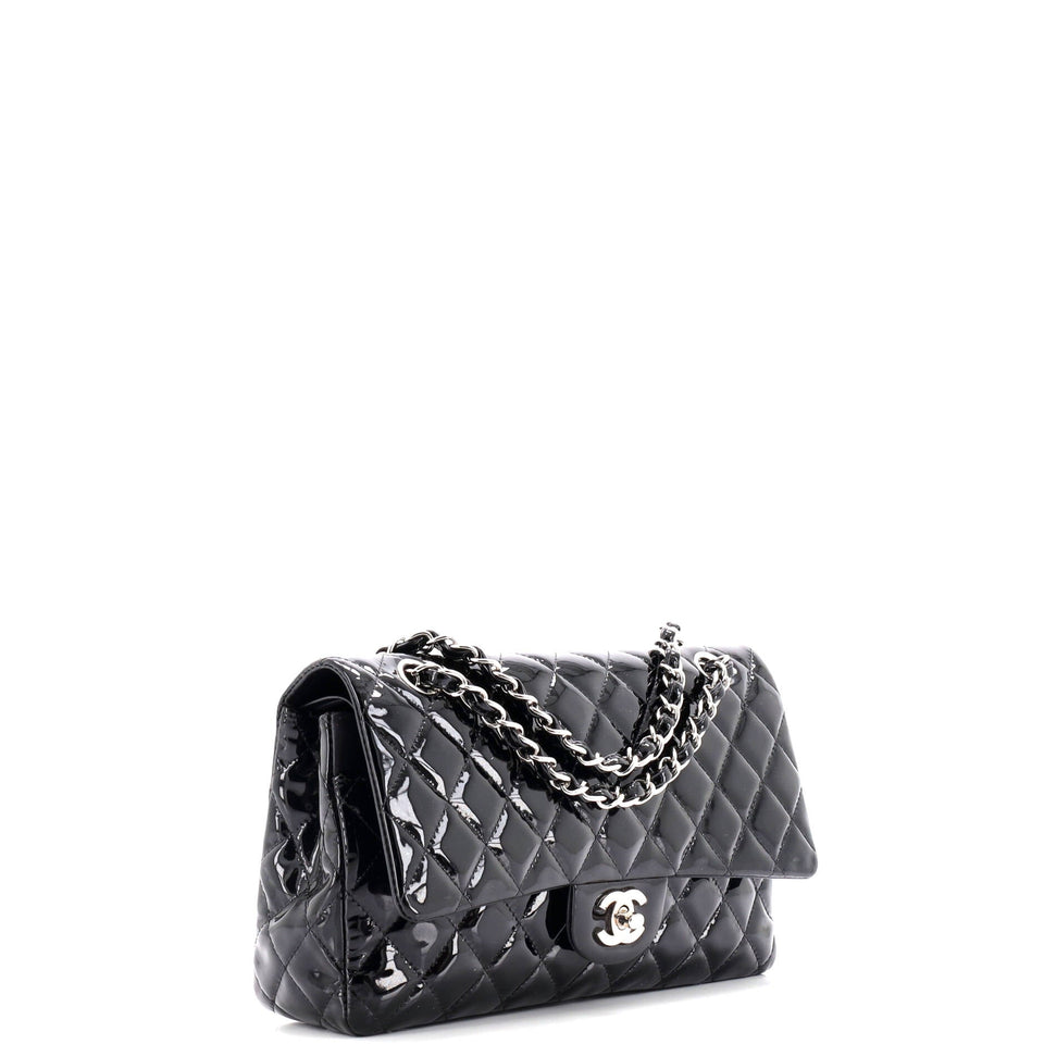 Classic Double Flap Bag Quilted Patent Medium