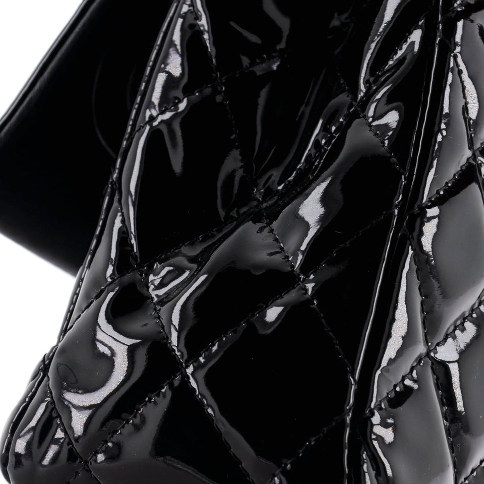 Classic Double Flap Bag Quilted Patent Medium