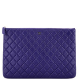 O Case Clutch Quilted Lambskin Large