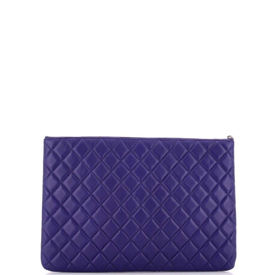 O Case Clutch Quilted Lambskin Large