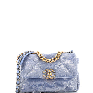 19 Flap Bag Quilted Sequins Medium