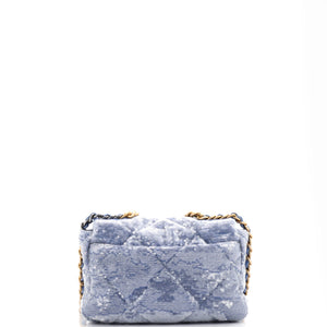 19 Flap Bag Quilted Sequins Medium